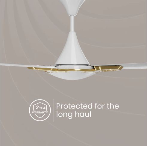 Crompton Premiun Aura 2 Designer 3D (Pearl White Gold) 1200 MM 3 Blade 1 Star Ceiling Fan