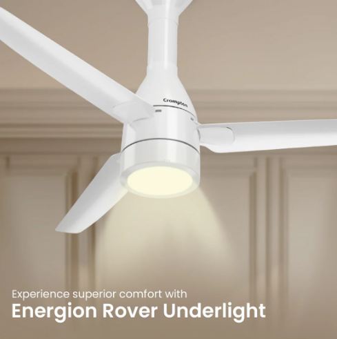 Crompton Energion Roverr Underlight (Prestine White) BLDC 1200 MM 3 Blade Ceiling Fan